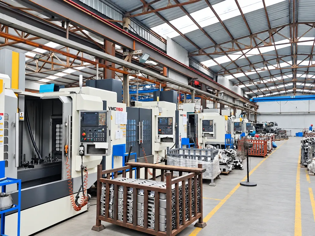 Machining workshop at the Wontide factory in Laizhou